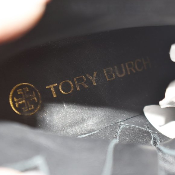 TORY BURCH SIERRA HEELED ANKLE BOOT PERFECT BLACK SQUARE 6.5 (2) (D22) - Picture 9 of 11